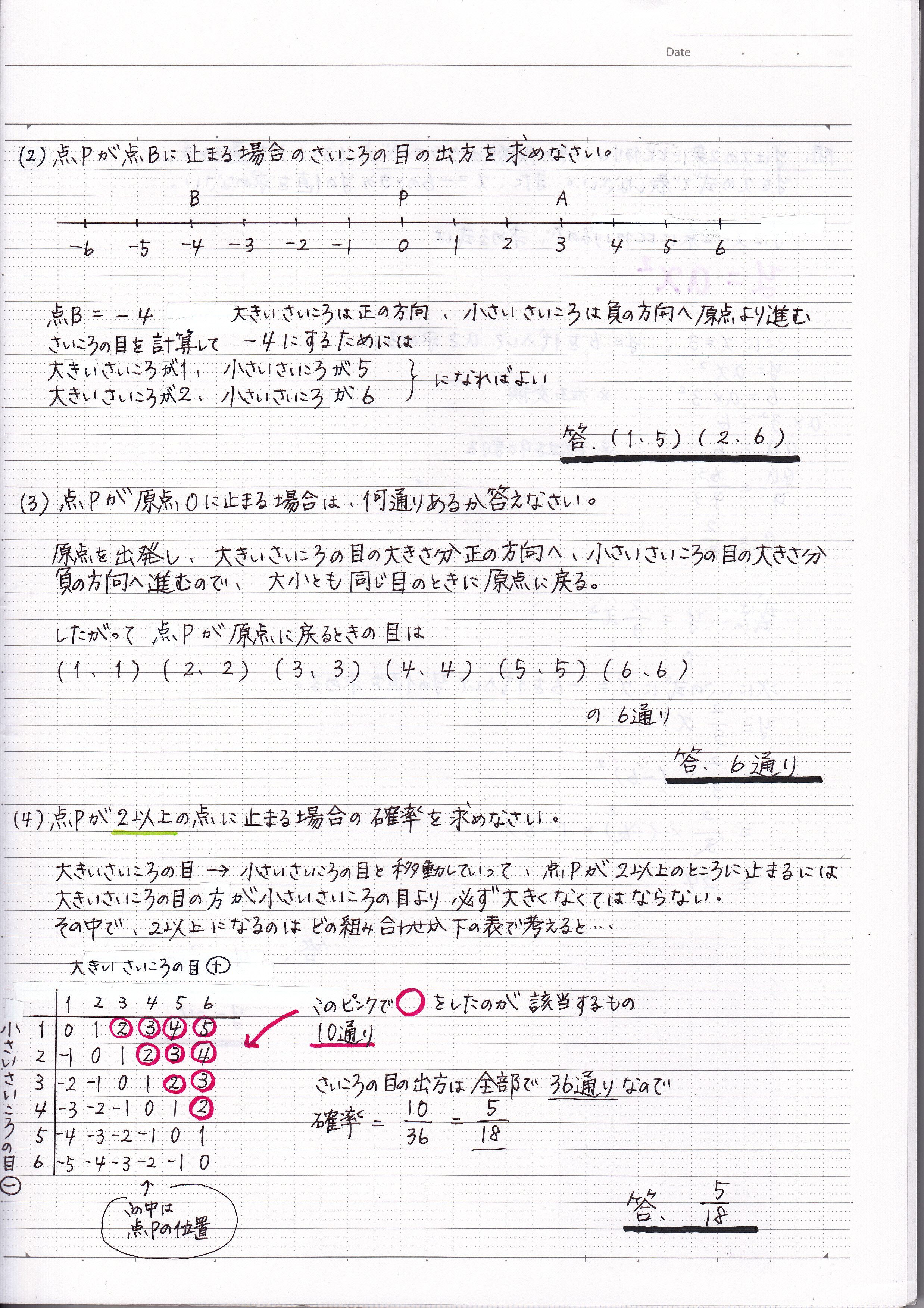 確率の問題の解き方 さいころ（1）: 現役塾講師のわかりやすい中学数学の解き方